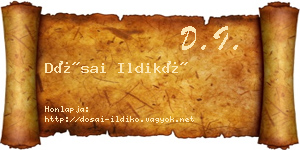 Dósai Ildikó névjegykártya